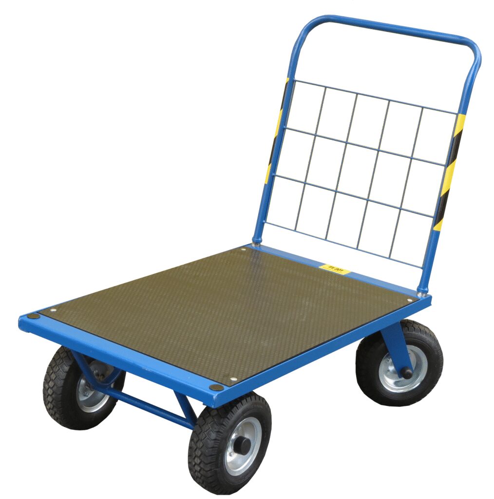 Wózek magazynowy z platformą ze sklejki wodoodpornej, koła 260 mm, Agromech